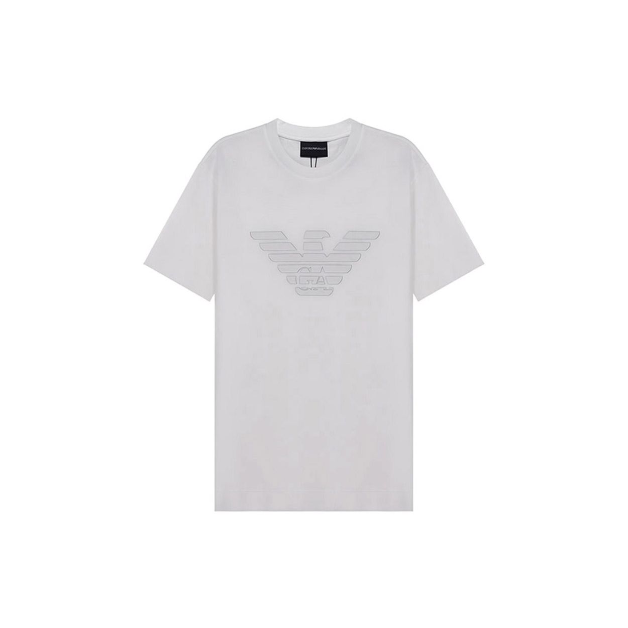 Emporio Armani Zomer 21 Adelaarslogo Print Ronde Hals Korte Mouwen T-shirt Heren Tops Wit 3K1TAG-1JUVZ-0162 S