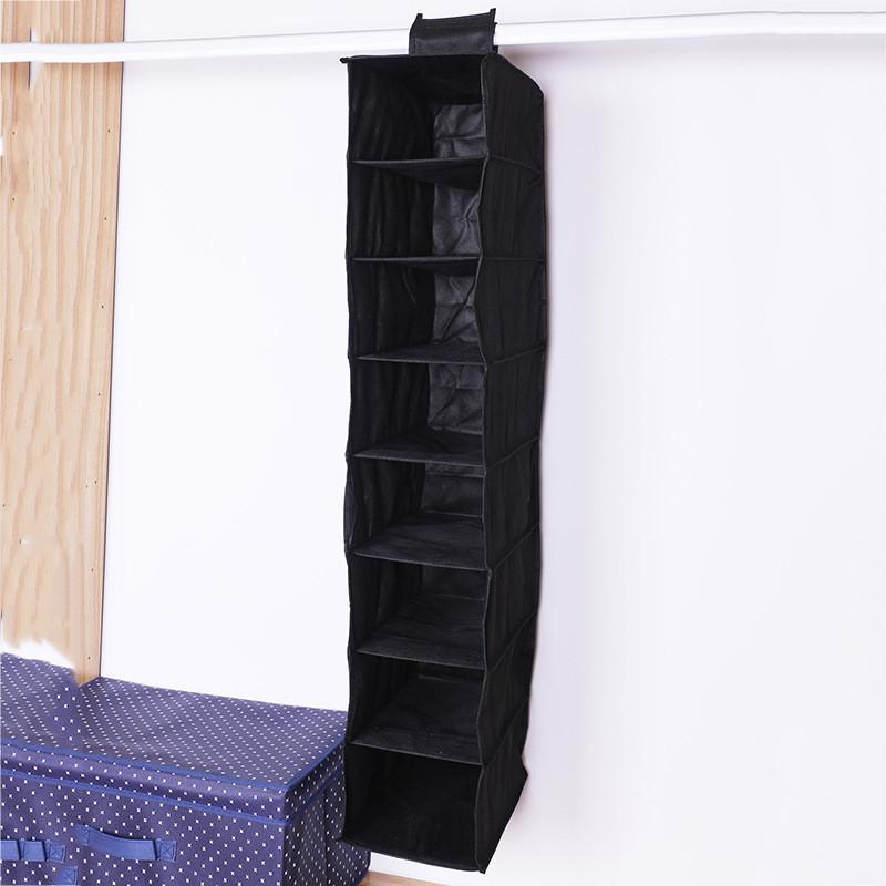 Luxurious Black 6-layer Narrow Cube-shaped Bedroom Storage Organizer