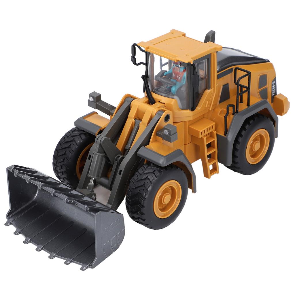 2.4G Legering RC Bulldoser med Realistisk Lys Lyd Lastebil Frontlaster Traktor Leke 9 Kanaler