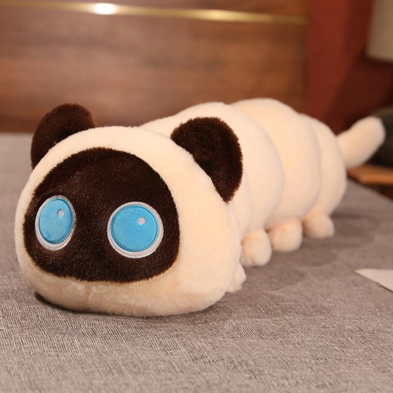 Giant Cute Soft Cat Plush Sleep Long Pillow Cushion Kawaii Black Cat Soft Plush Toys Gift