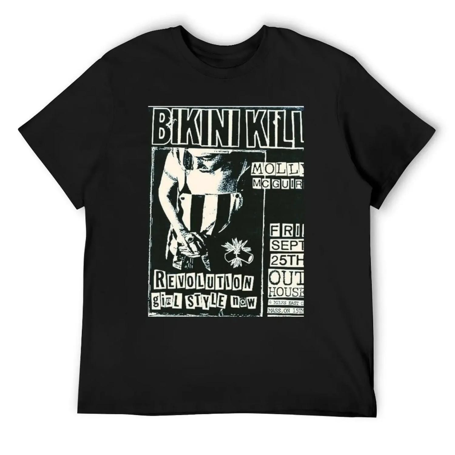 Bikini Kill Винтажный Концерт Премиум Футболка графические футболки винтажная аниме футболка футболки на заказ футболки для мужчин хлопок S чёрный
