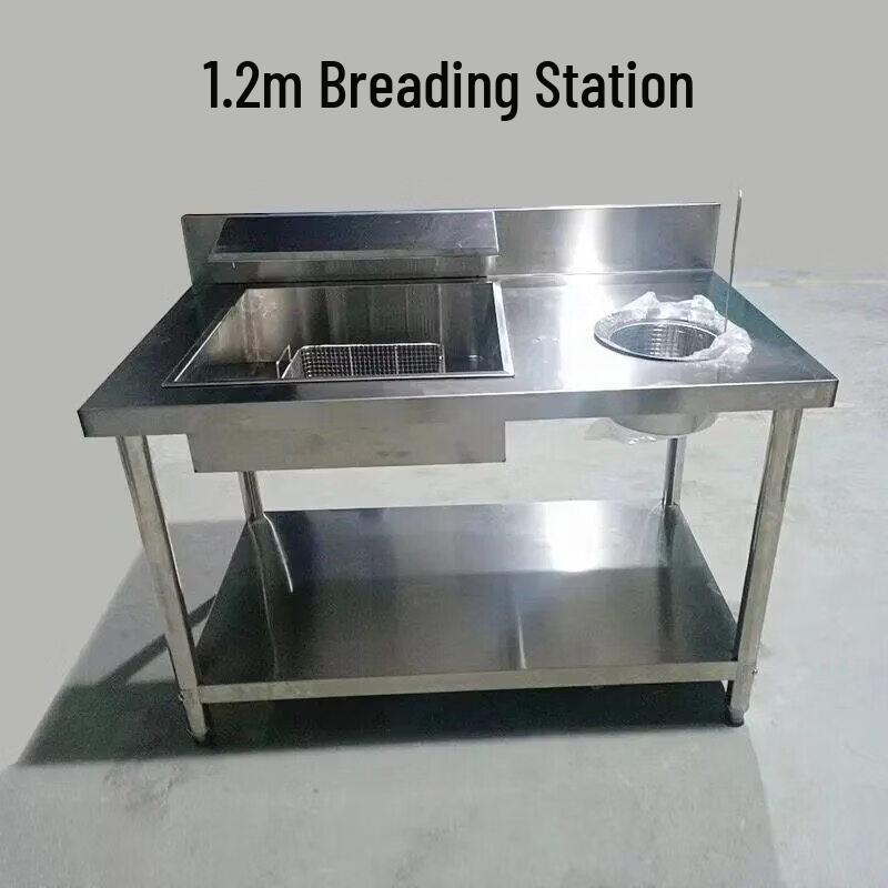 Aokewen Stainless Steel Fried Chicken Breading Station