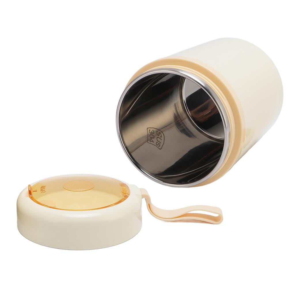 Electric Lunch Box Food Warmer 304 Stainless Steel 60C Constant Temp Lkproof 600ml USB Insulated Food Jar with Spoon for