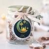 MorSun 63PCS Gold Foil Eid Mubarak Adhesive Stickers 1.5 Inches Ramadan Kareem Waterproof Al-fitr Perforated Sheet Gift Tag