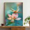 5D DIY Diamantmalerei Kreuzstich Lotus und Libelle Diamantstickerei Blumen Mosaik Vollbohrer Heimdekoration Handwerk