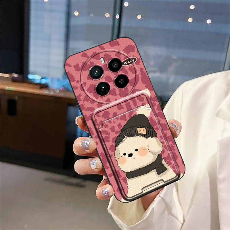 Stoßfeste Vollschutz-Handyhülle für Realme GT5 Pro TPU-Rückseite Niedliches Modedesign Kartenfach Schmutzabweisend Cartoon