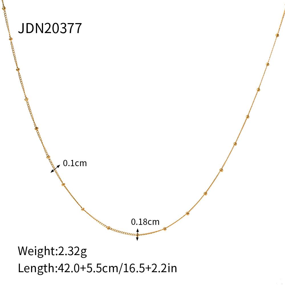 European and American INS rust-free waterproof stainless steel fine bead chain necklace type minimalist fashion stacked collar necklace