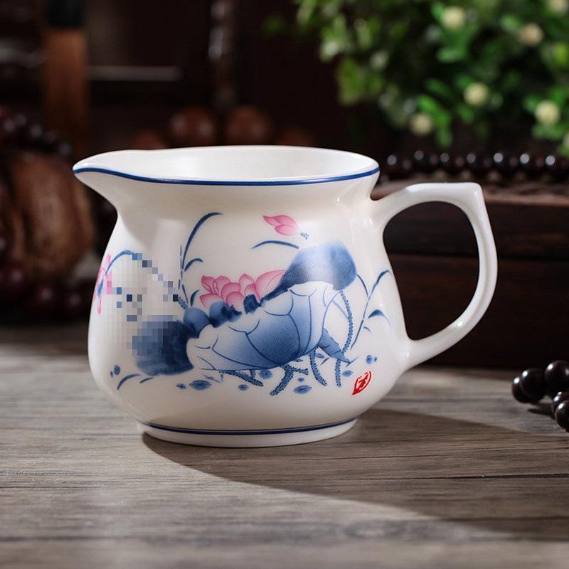 Tea Sea Blue & White Porcelain Gong Dao Bei: 250ml Spare Parts Milk Jug & Tea Separator Cold Pot.