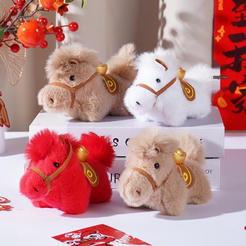 Portachiavi Peluche Cavallo 2026 - 'Ricchezza Istantanea' Carino Regalo di Capodanno