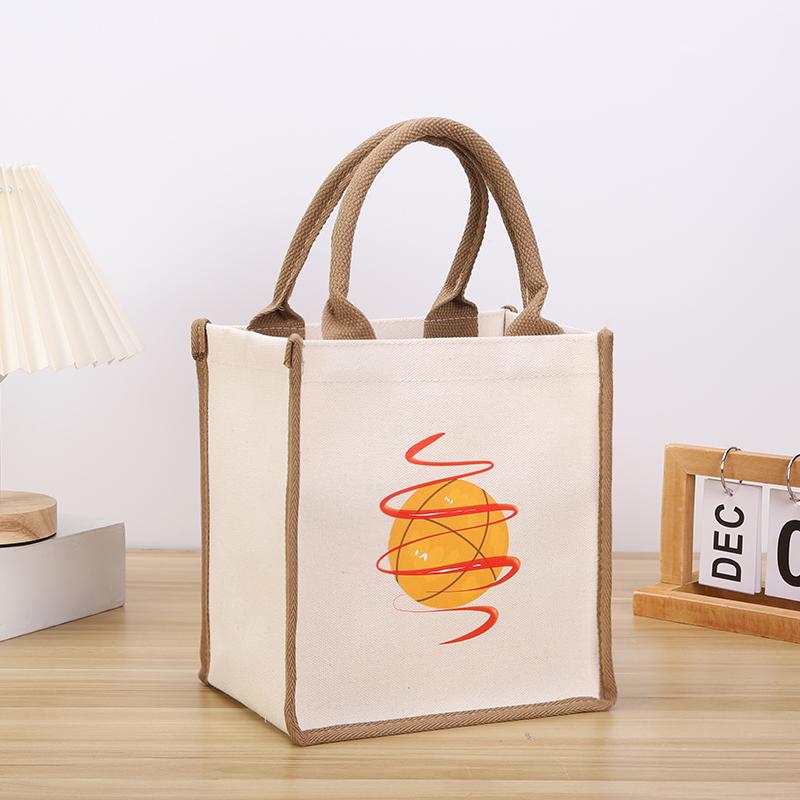 New Canvas Handbag Tourist Picnic Storage Bag Simple and Large Capacity Tote Bag