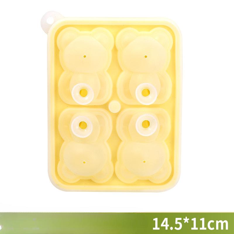 

Формы для льда пищевого класса, контейнеры для льда, формы для льда в виде медведя, формы для льда, формы для эскимо, формы для мультяшного мороженого жёлтый