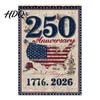 250th Anniversary Flag America Garden 250 Years of Freedom Patriotic Banner Outdoor Decoration 4th July Yard Sign for Independence Day Memorial