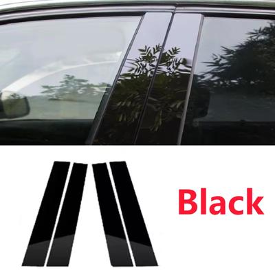 Für VW Volkswagen Golf 5 Zubehör 2003-2009 2007 4 Stück Schwarze Mittelsäule Fensterleisten Abdeckungen B C-Säule Aufkleber Zubehör