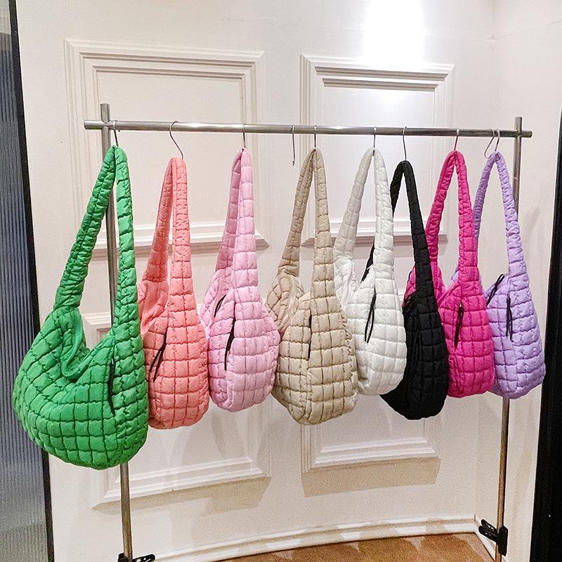 Pleated Cloud Bag 2025: Large Cotton Tote, Korean Style Crossbody & Shoulder Bag