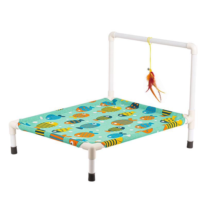 Foldable Pet Bed: Summer Cooling, Off-Ground, Moisture-Proof, Washable & Breathable for Cats and Dogs