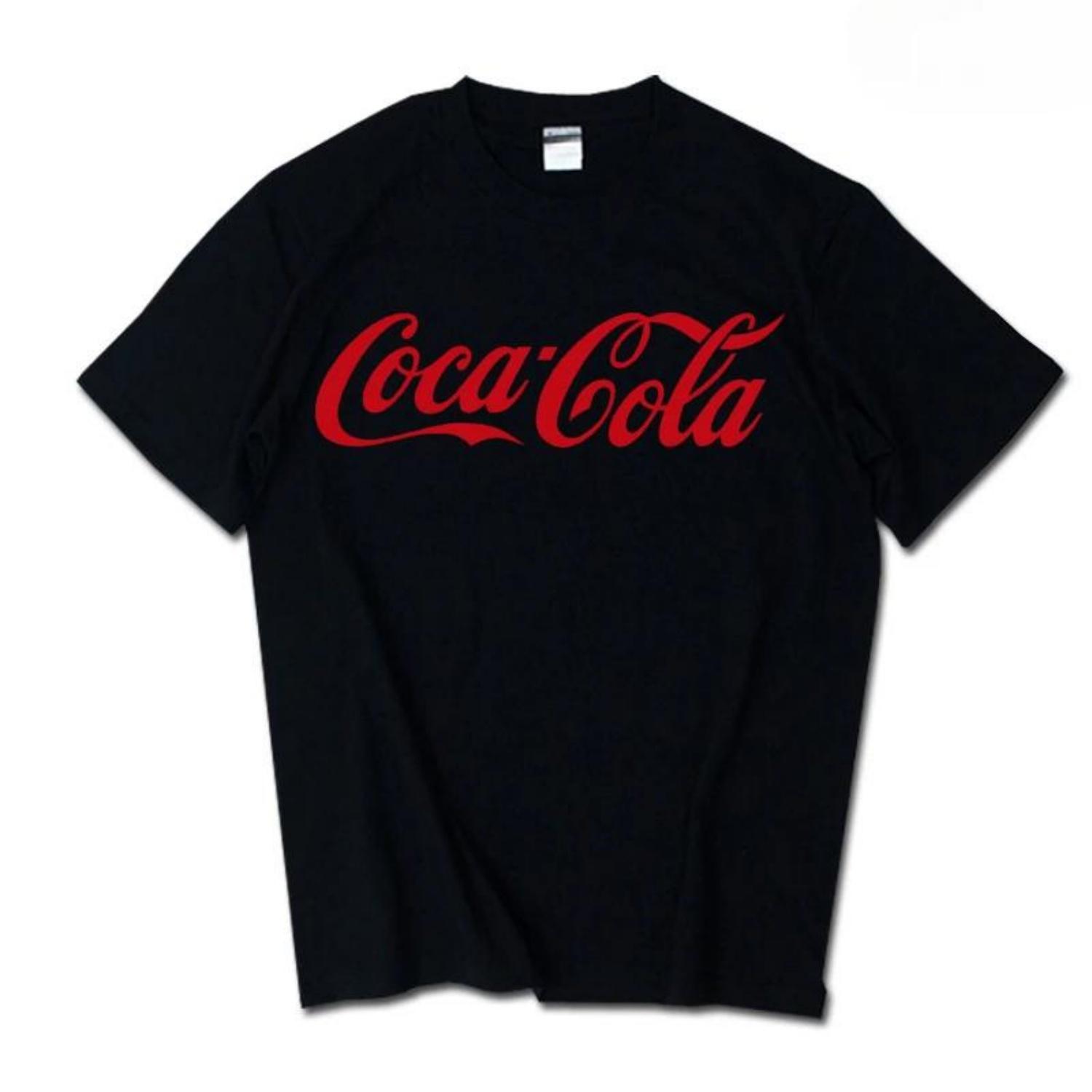

Летние Новые Мужские Женские Футболки Бренда INS PepsiCola Sprite CocaCola 100% Хлопок Свободные Мягкие Модные Для Пары Дышащие S чёрный