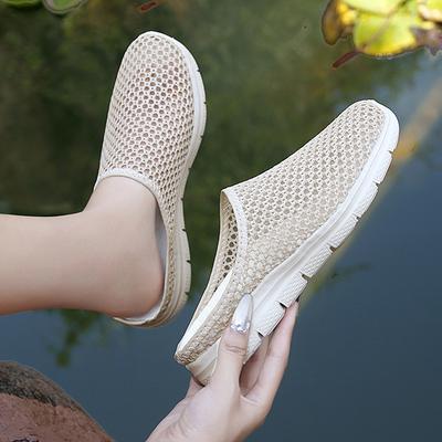 Women's Clogs Backless Walking Sneakers Summer Girls' Footwear Slip-on Mules Shoes Comfort Casual Travel Mule Slippers for Girl