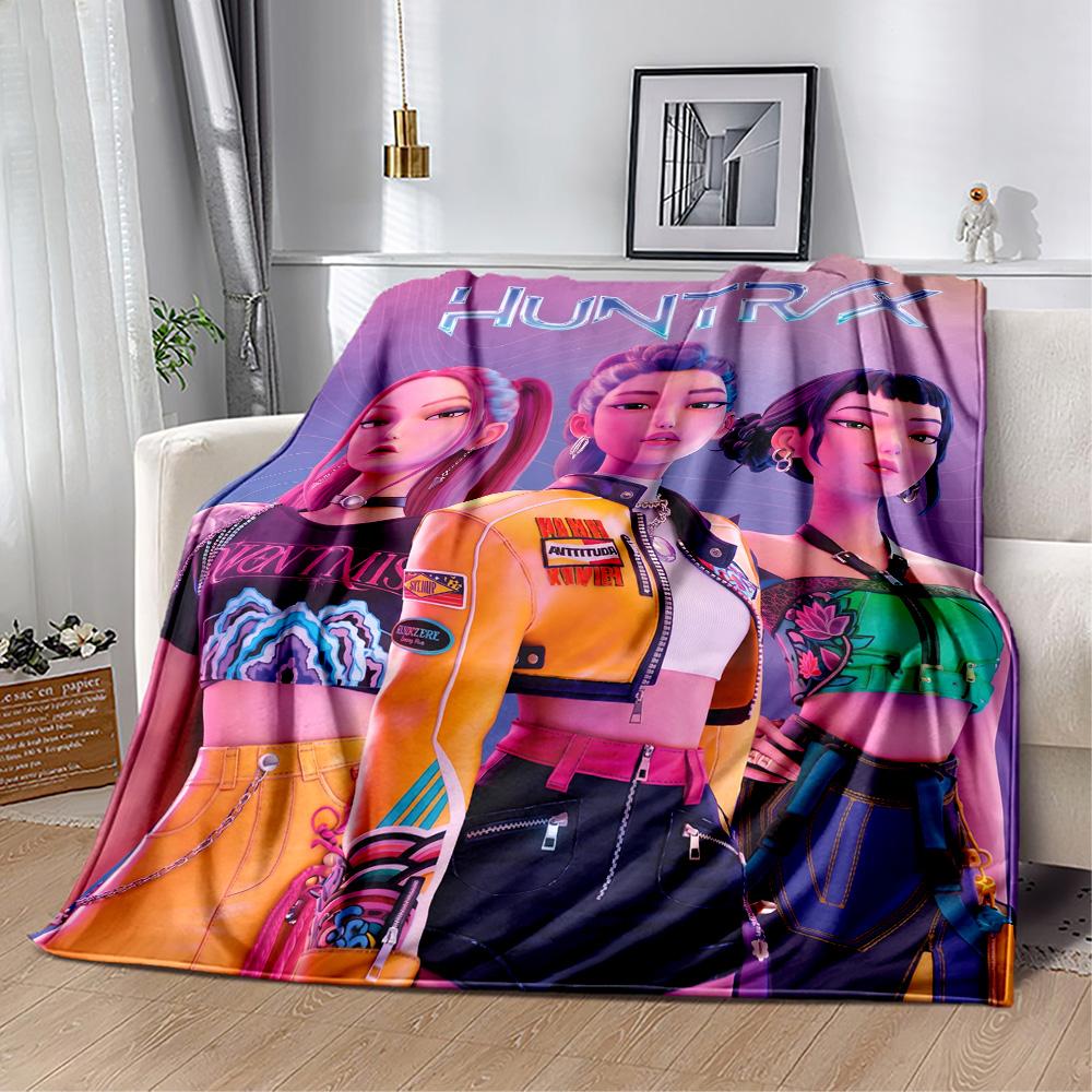 Huntrx Cyberpunk Fashion Blanket Comfortable Perfect for Sofa Seaside Bed for All Seasons Modern Style Unique Gift for Family and Friends Camping