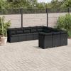VidaXL Garden Lounge Set 11 Pcs with Cushions Black Braided Resin 3250244