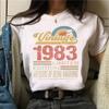 40th Birthday Manga Printed T-shirt Summer Cotton Loose Short Sleeve T-Shirts Women’s