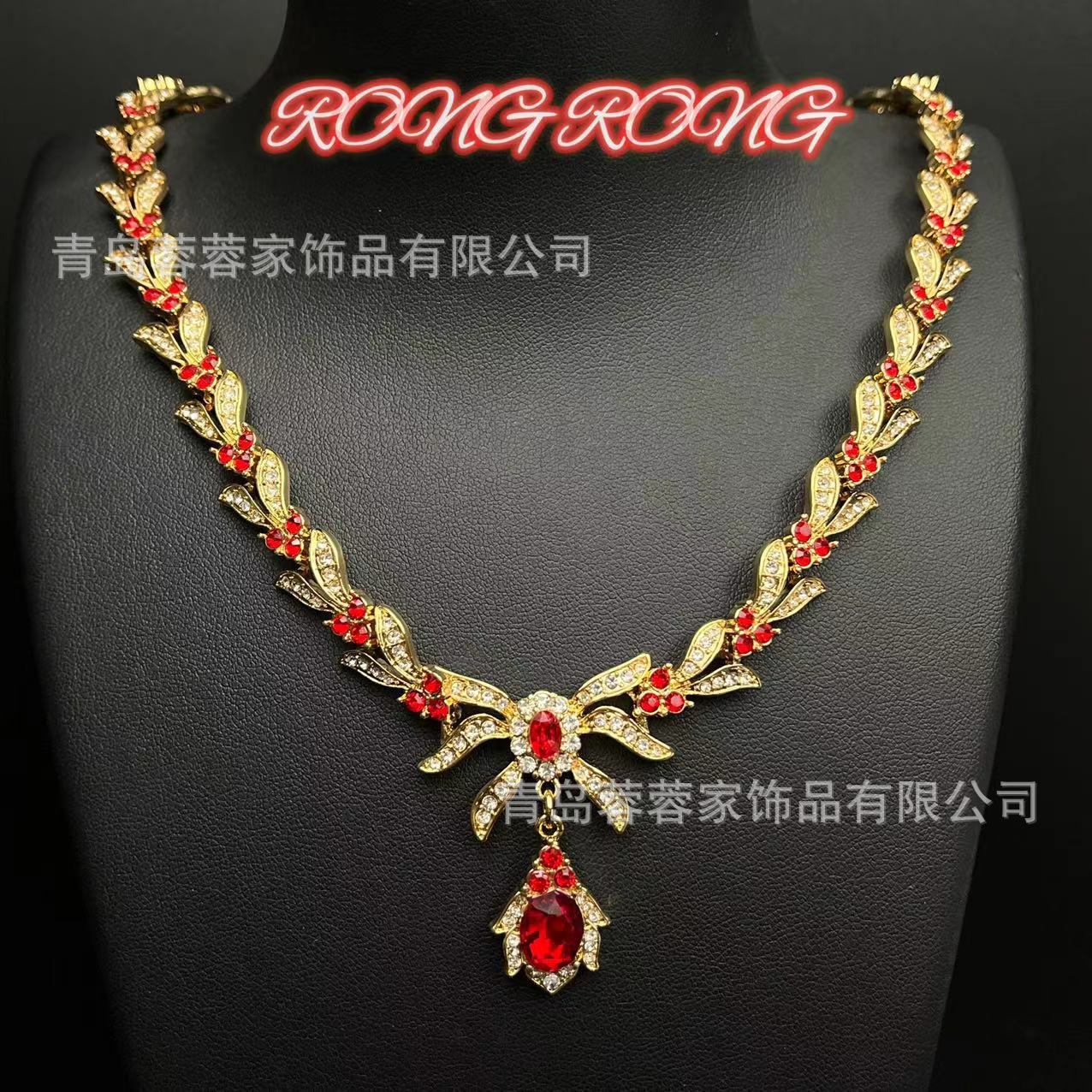 French Retro Baroque Encore Ruby Earrings With A Sense Of Luxury Luxurious Dance Party Banquet Light Vintage