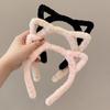 5Pcs Leopard Print Plush Cat Ear Headbands, A Cute Retro-Style Hair Accessory For Women, Suitable For Makeup, Face Washing, And Outdoor Use
