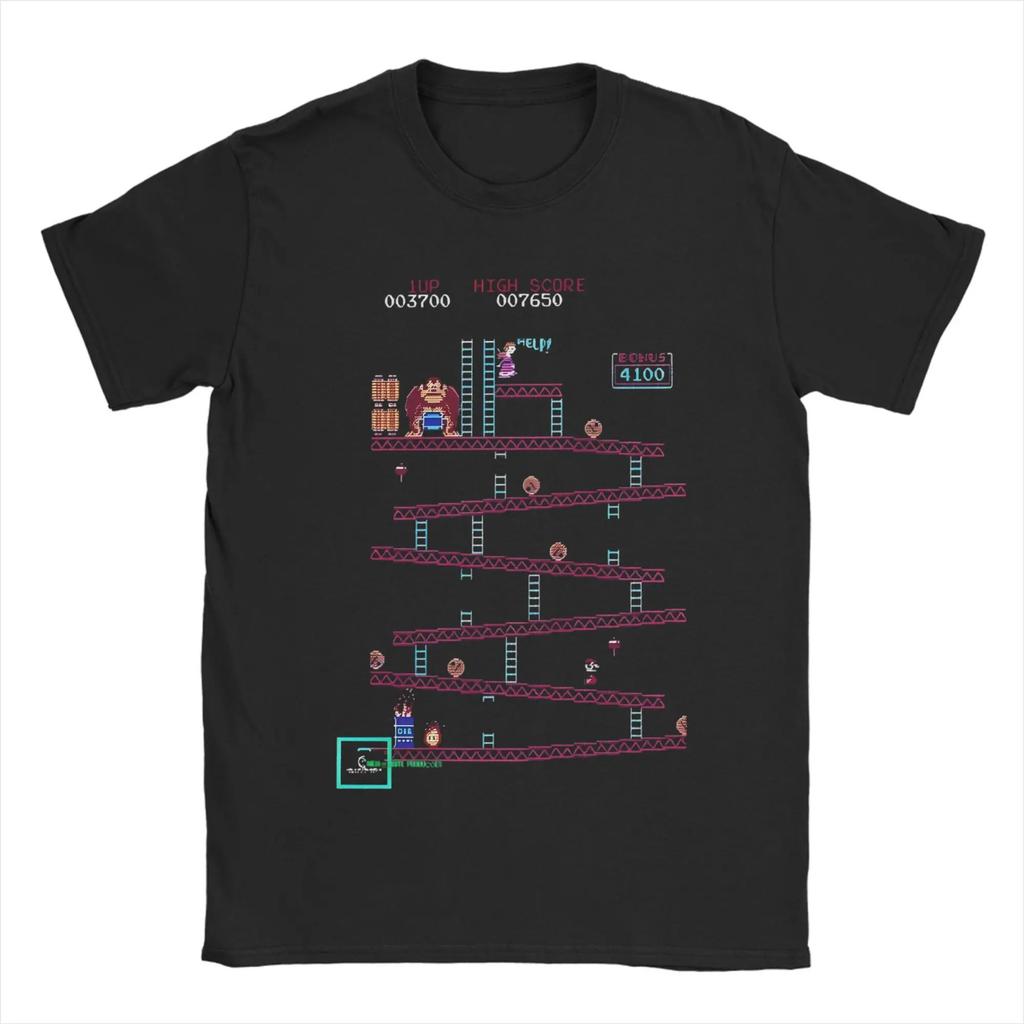 2026 New Fashion Funny Donkey Kong Video Games High Quality Soft T Shirts Men's O-neck Short Sleeve Tops Cotton Summer Tops Y2K