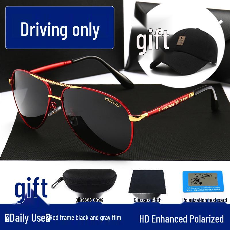 Men's Polarized Day & Night Sunglasses: Anti-UV HD for Driving & Fishing