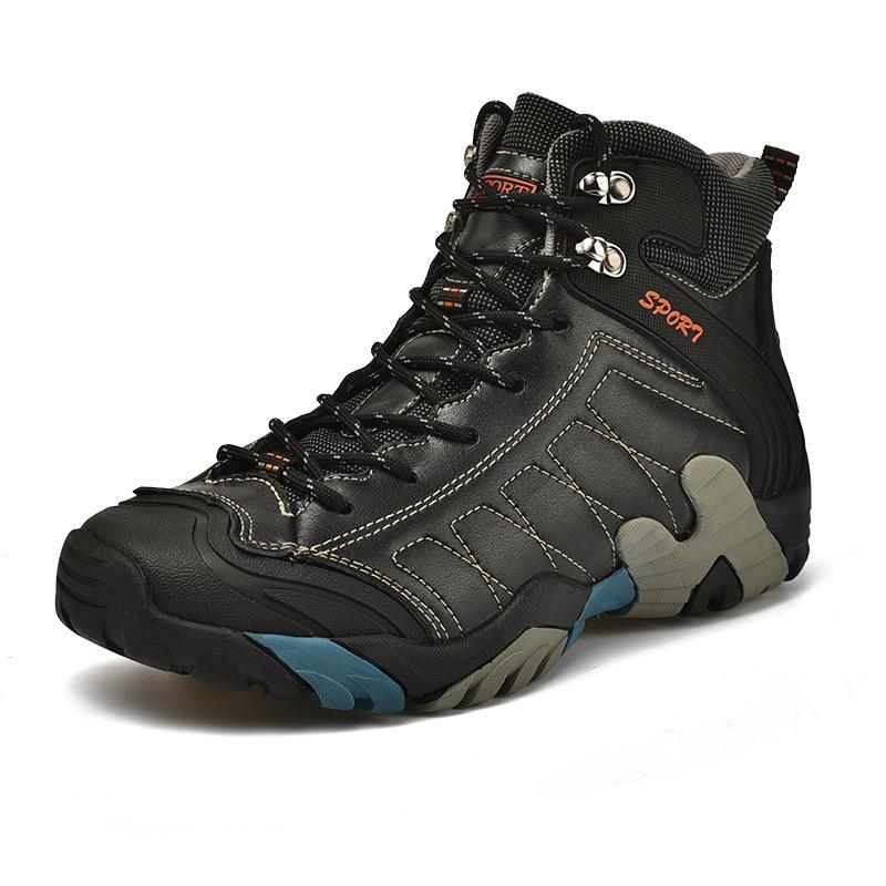 Winter Cotton Shoes for Men High-Top Outdoor Hiking with Plush Insulation Casual Short Boots Men with Waterproof Snow Boots