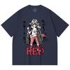 230 Gsm 100% Cotton One Piece V79 Luffy Film Red Print Unisex Heavy Cotton T Shirt