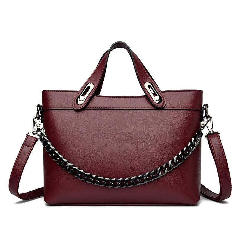 Simple Fashion Handbag Large Capacity Chain Single Shoulder Crossbody Bag Retro Casual Bag