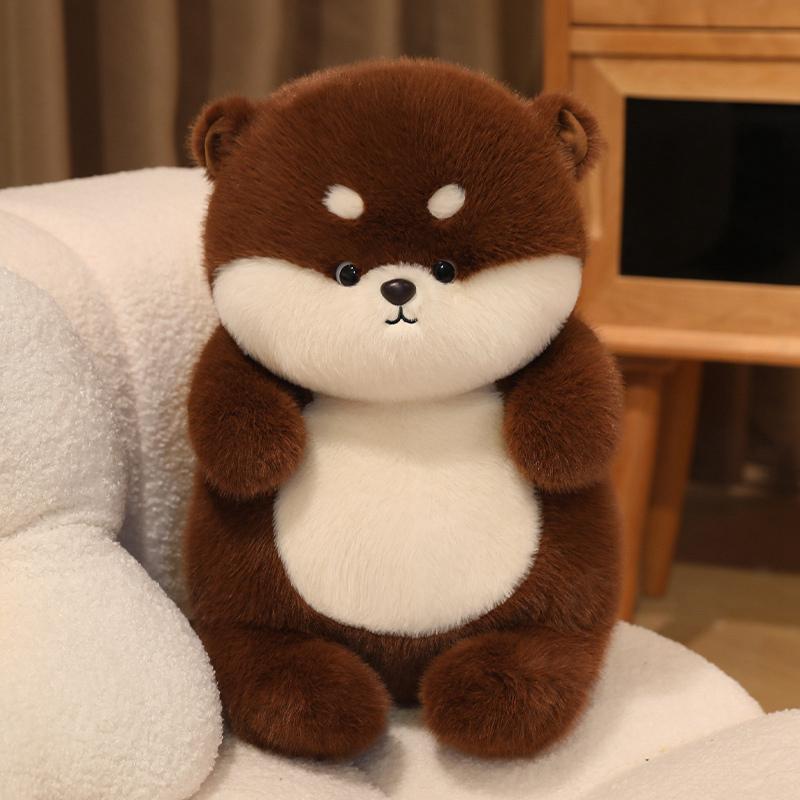 Chubby Dinosaur Fox Dog Cat Otter Plush Toy Soft Stuffed Cartoon Animal Doll Baby Sleeping Companion Pillow Kids Sweet Gifts
