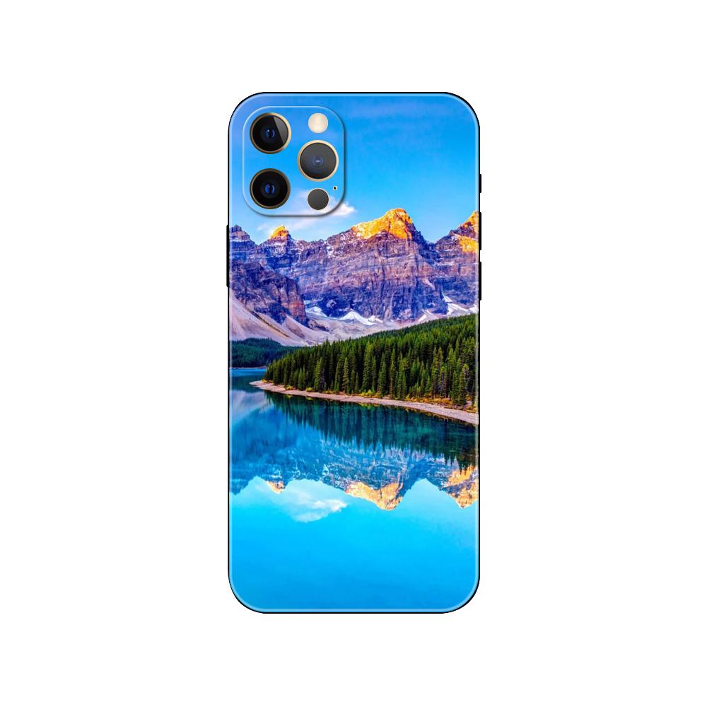 Mountains Lakes Scenery Phone Case for Iphone 5 5s 2020se 6 6s 7 8 Plus X 10 XR XS 11 12 13 Mini Pro MAX Black Tpu Back Cover