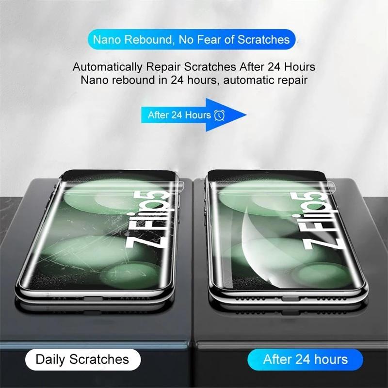 2+2+2 6PCS Flip 6 HD Tempered Glass Small Screen Protector + měkká hydrogelová fólie + fólie na čočky pro Samsung Galaxy Z Flip 6 / Flip 5 5G čirá ochranná