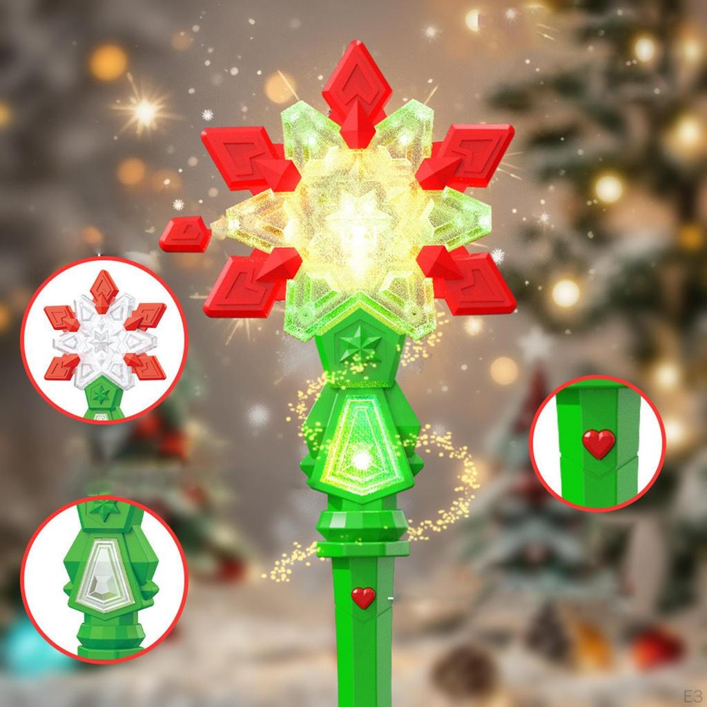 Glowing Snowflake Wand, Led Up Princess Stick Angel Wand for Christmas