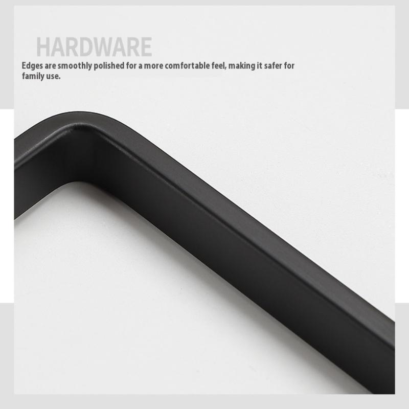 Modern Minimalist Pulls Cupboard Dressers Black Gold Silver Cabinet Door Handles Closet Drawer Knobs Kitchen Furniture Hardw