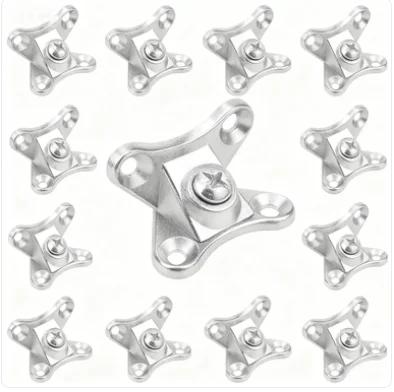 12pcs Heavy Duty Zinc Alloy 90 Degree Removable Corner Braces Nickel Plated Butterfly Corner Brackets For Cabinet & Furniture