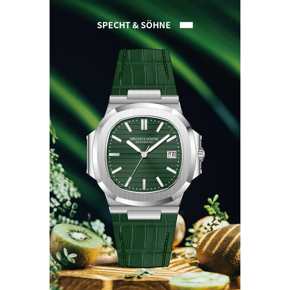 2025 Specht & Söhne 40MM Cubic 5711 Herenhorloge Mechanische Horloges Roségoud Roestvrij Staal Saffierglas 50M Waterdicht