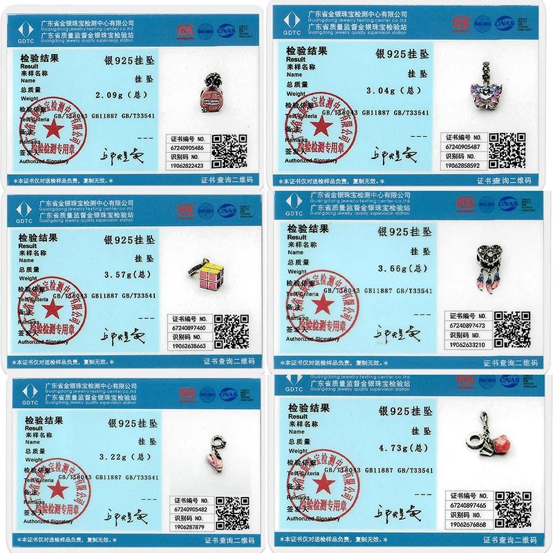 New 925 Silver Charms Beads Love Heart Pink Original Charm Pendant Fit Charm Bracelets DIY Jewelry Birthday Gift