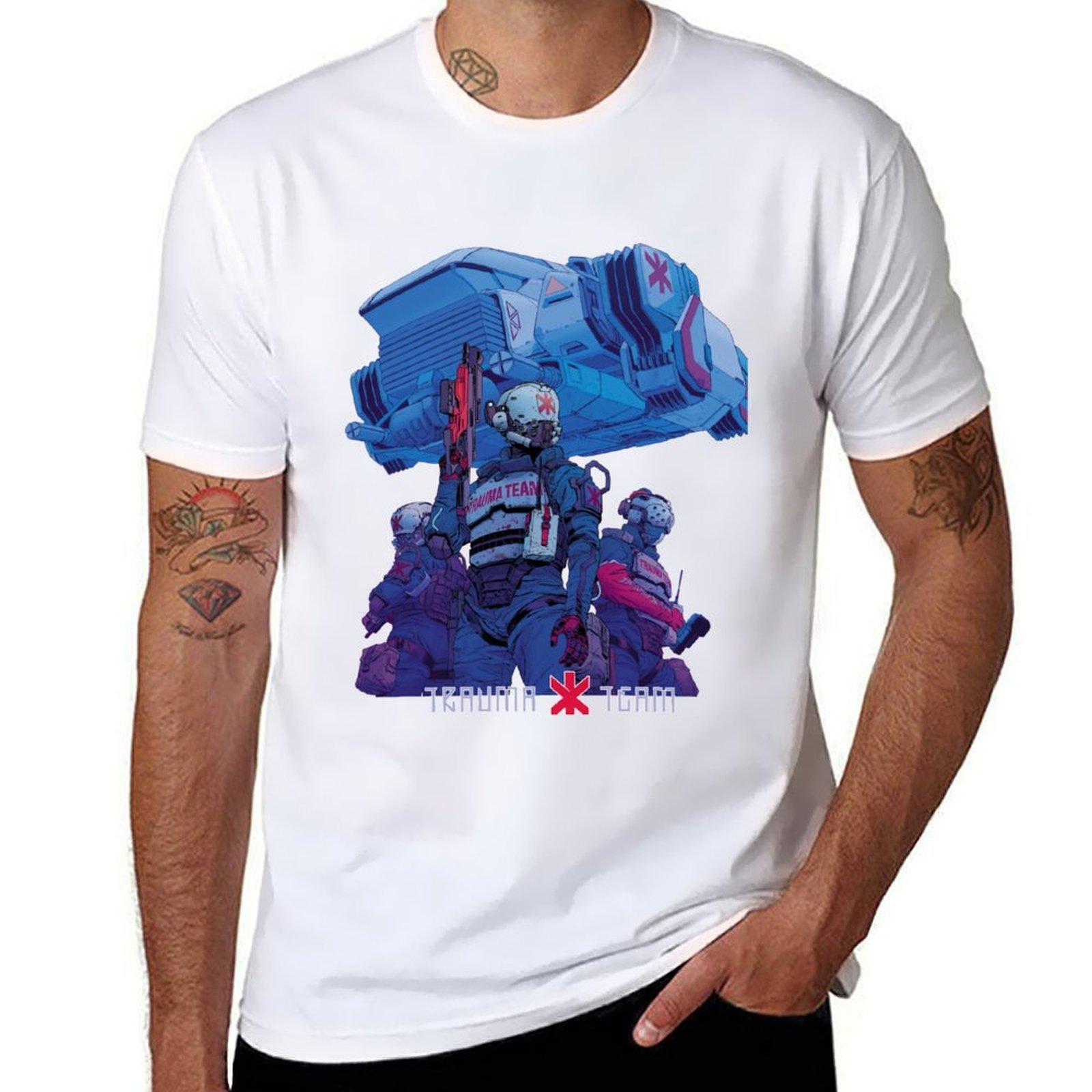 Trauma Team Cyberpunk Tshirt Graphic T Shirts Anime Figures Sports Fans Unisexs White T Shirts S