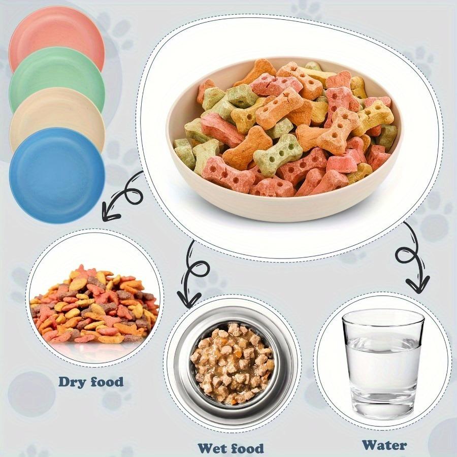 1PC Cat Shallow Rice Bowl - Plastic Non-slip Easy-clean Colorful Snack Bowl Feeding Tray, for Cats and Small Dogs, Daily Feeding