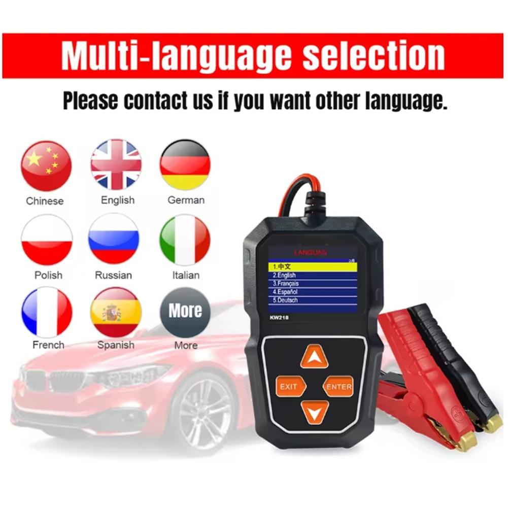 6V 12V Car Battery Tester KW218 with Intelligent Chip for Fast Testing