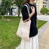 Large Capacity Knitted Shoulder Bag Handmade Weaving Woven Underarm Bag Hollow Out Handbag  Picnic