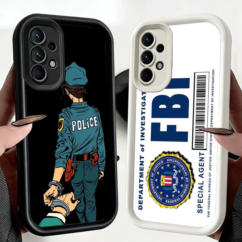Phone Case for Samsung Galaxy A17 A16 A15 A14 A13 Police FBI ID Card Swat A56 A36 A26 A55 A35 A25 A54 A34 A24 A53 A33 A23 A07 A0