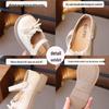 Girls' Lace Trim Bow Leather Mary Jane Shoes - Soft Sole Stylish Princess Shoes for Spring/Autumn 2025
