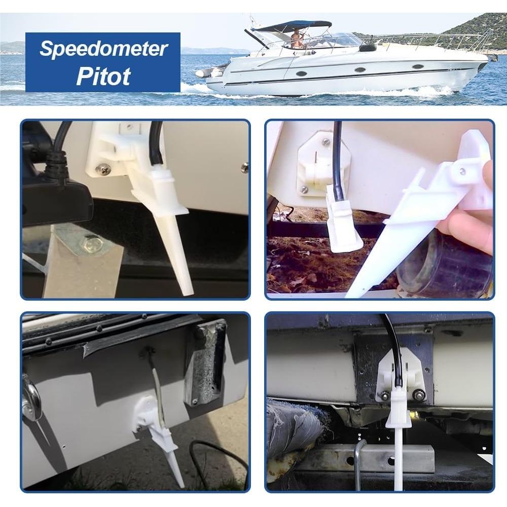 Universal Marine Speed Gauge Acceleration Guide Tube – 80 Mph Speedometer Pitot Tube, Anti-Weed Design, Replacement For Most Boats