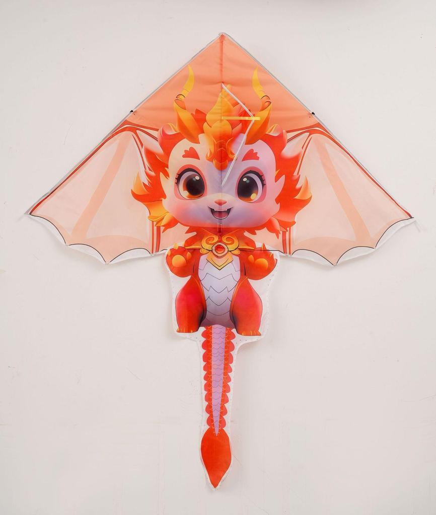 Traditional Weifang Delta-Winged Dragon Kite - Easy to Fly, Long-Tail Cartoon Toy for Children
