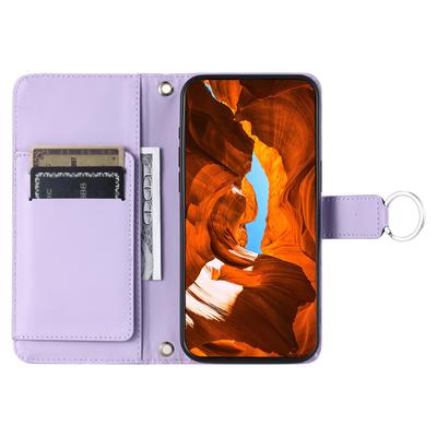 For Xiaomi Redmi Note 14 Pro+ 5G/Note 14 Pro 5G/Poco X7 5G Crossbody Leather Case Ring Buckle Wallet Stand Rhombus Mobile Cover