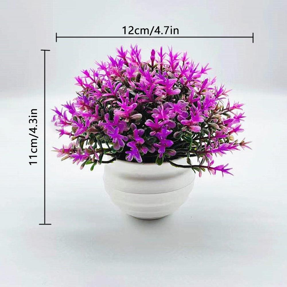 1 Set Artificial Plant Pot Ornamental Photo Props Plastic Desktop Fake Grass Plants for Outdoor Home Decoration Accessories