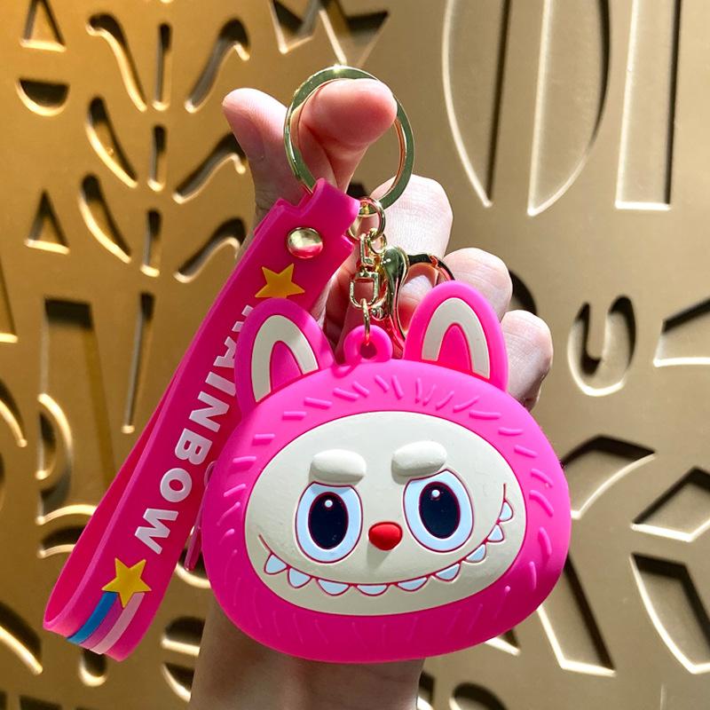 Cartoon Cute Labubu Coin Purse Wallet Labubu Keychain Key Bag Children's Wallet Gift Accessories Pendant